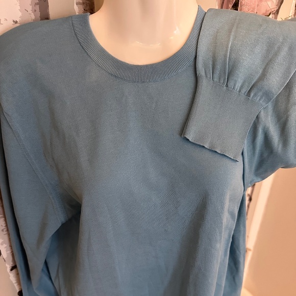 A BABY BLUE ROUND NECK SWEATER - Picture 4 of 5